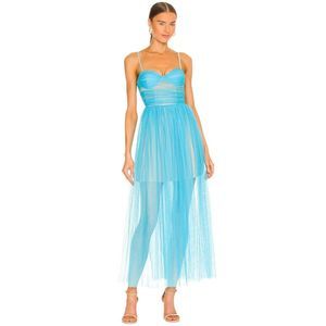 SAU LEE Carrie Dress in Turquoise Blue 2